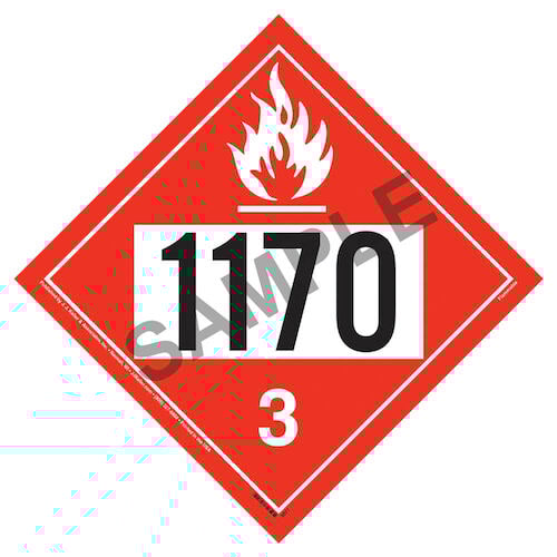 1170 Placard - Class 3 Flammable Liquid