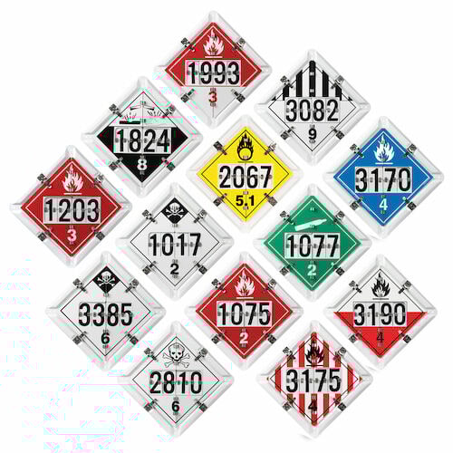 Numer-All™ Flip Placard - 13 Legend, White Back Plate