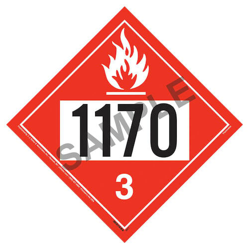 1170 Placard - Class 3 Flammable Liquid