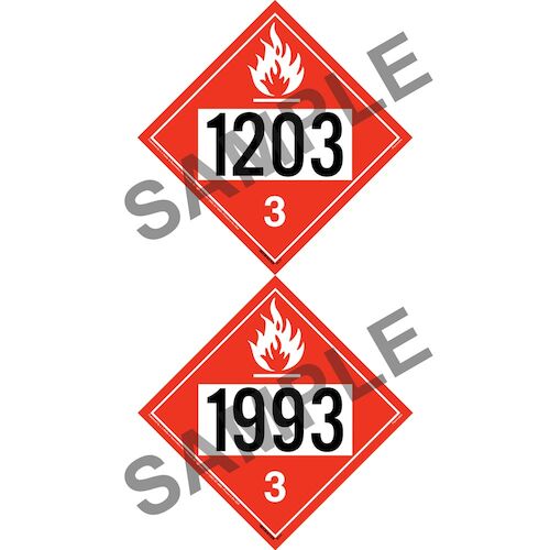 1993/1203 Placard - Class 3 Flammable Liquid