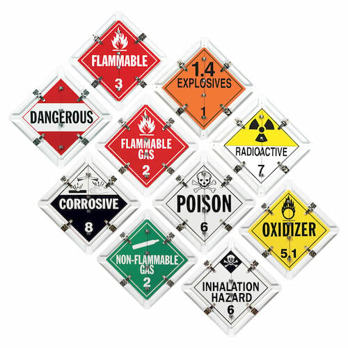 Aluminum Flip Placard - 10 Legend, Worded, White or Unpainted Back Pla ...